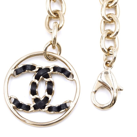 Xxl Cc Logo Spelled Out Gold Choker Necklace - Picture 7 of 8